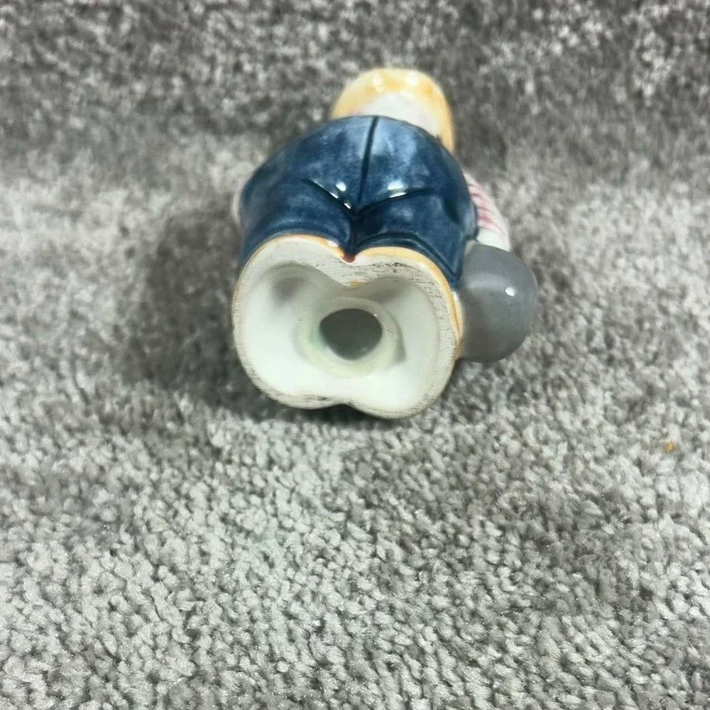 Farmer Salt or Pepper Shaker Blue Overalls Country Decor‎ Novelty
